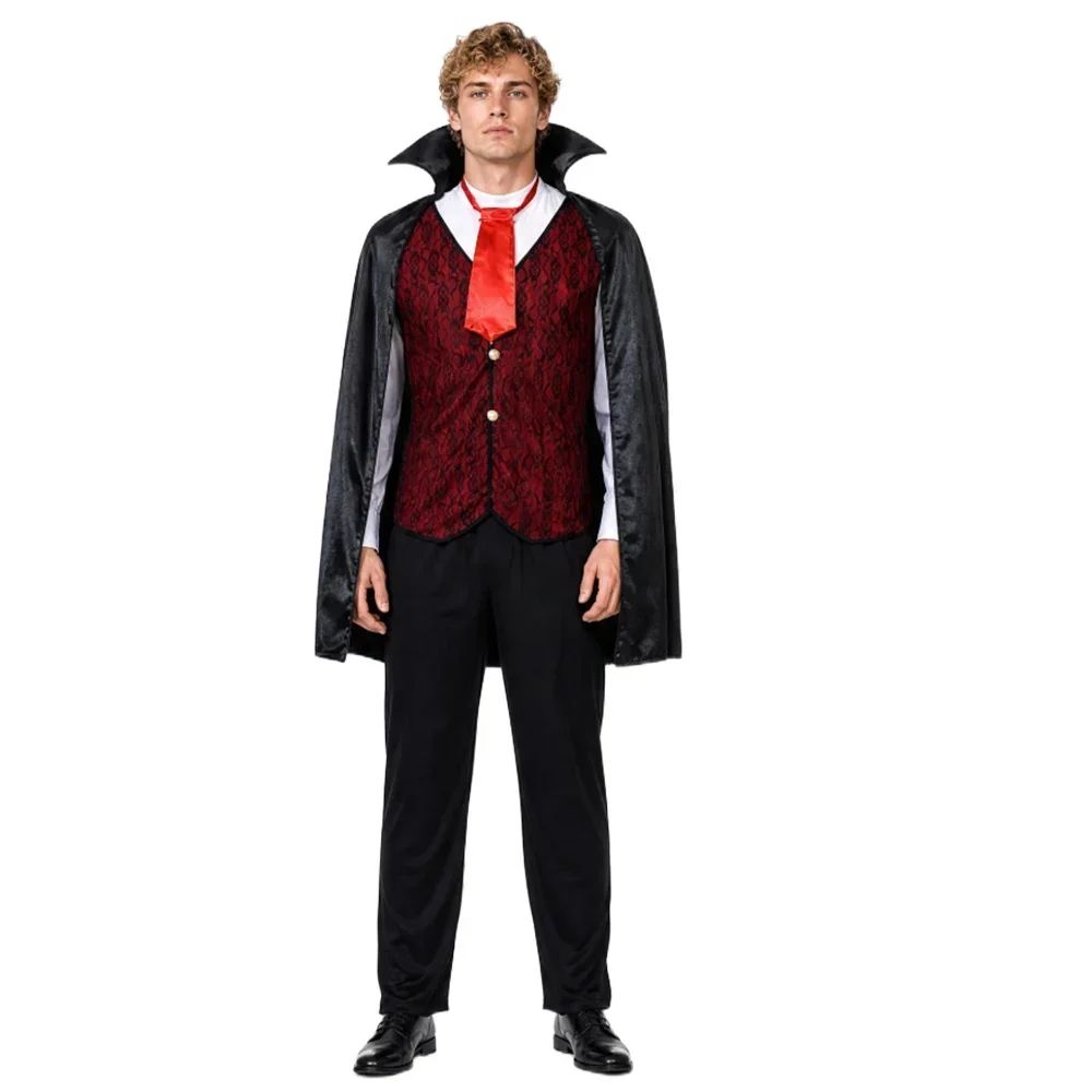 Adult Vampire Costume Men's Medieval Gothic Costume Set Suitable for Halloween Parties Movie Theme Cosplay Costume