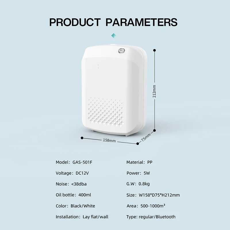 NAMSTE Smart Aroma Diffuser Hotels professional Fragrance Diffuser 1000m³  Large Room Aroma Machine With Fan Bluetooth Control