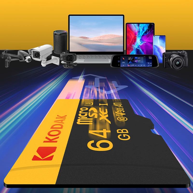 KODAK 100% Original Micro sd Card 32GB 64GB 128GB 256GB Microsd Memory Card Class10 SDXC U3 4K TF Card for Drone Phone Charmera