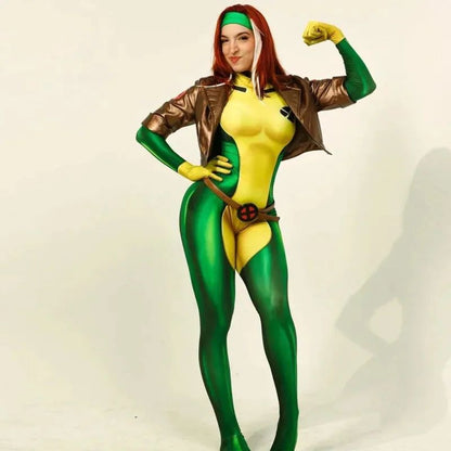 Rogue Cosplay Anna Marie Cosplay 3D Printing Adult Kids Zentai suit Halloween Party Women Girls costume