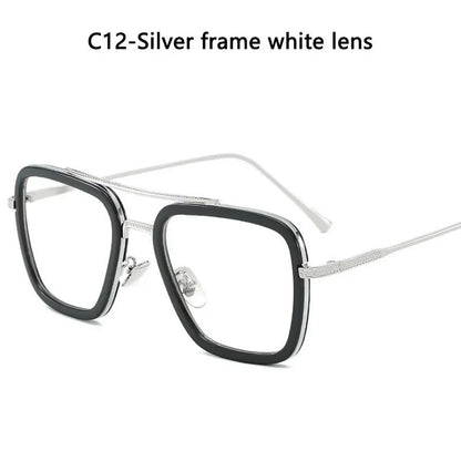 Luxury Steampunk Men Sunglasses Tony Stark Iron Man Sun Glasses Vintage Metal Eyewear Steam Punk Sunglass UV400 Male Gafas