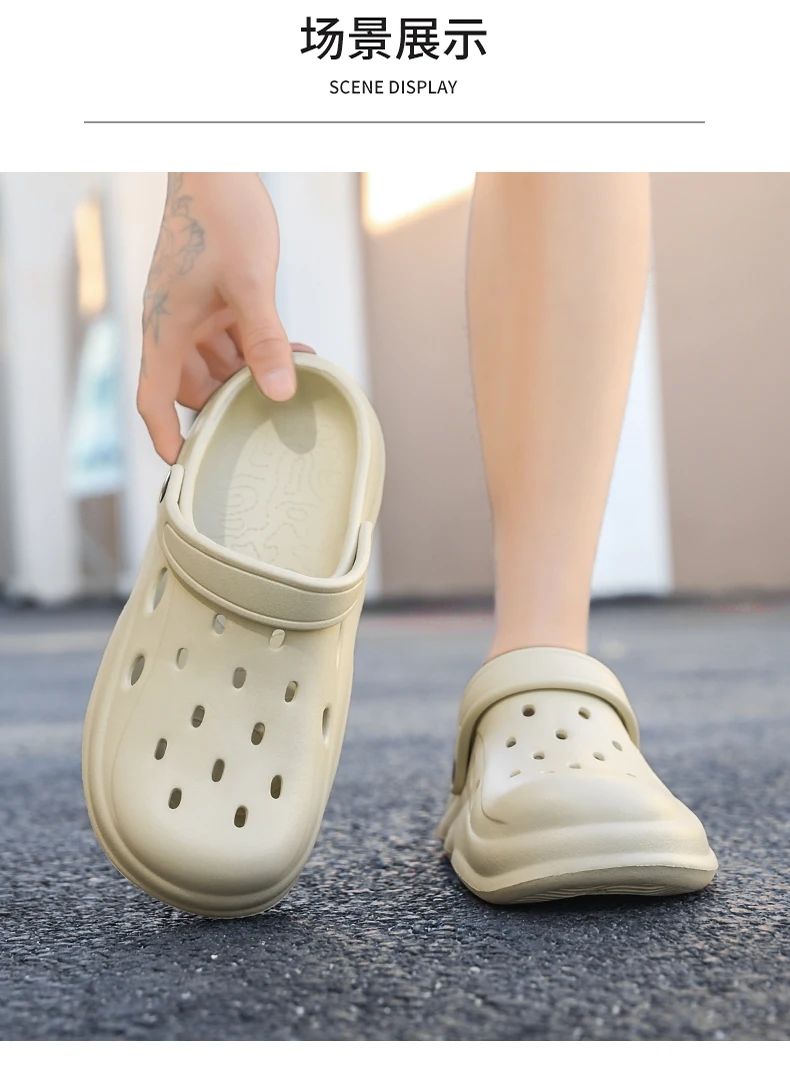 Mens Summer Beach Sandals Unisex Casual Garden Clogs Outdoor Wide Toe Cross Sandals for Ladies Non Slip House Shower Slippers