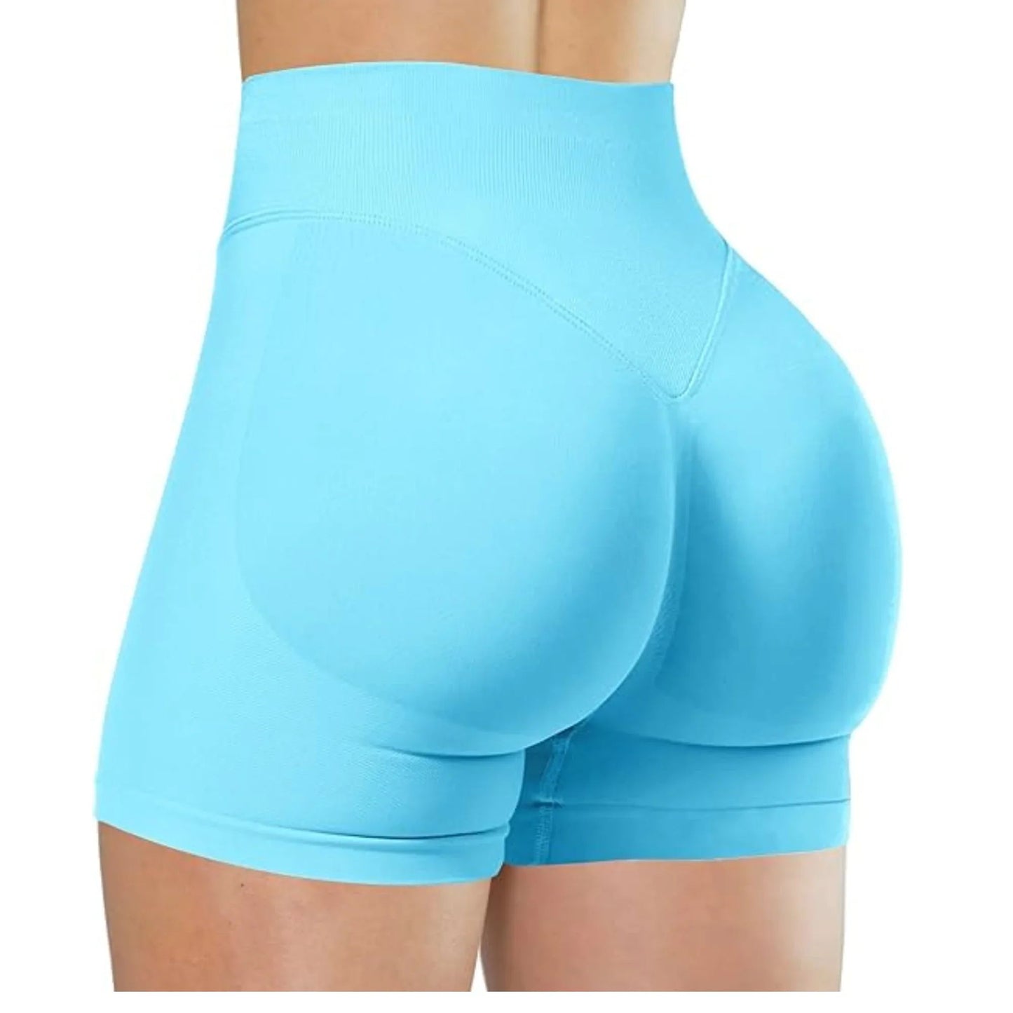 Summer High Waisted Yoga Shorts for Women Fashionable and Sexy Running Fitness Pants Solid Color Yoga Leggings Elastic Tights
