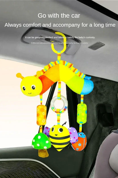 Brinquedos para Bebês de 0, 3, 6, 12 Meses, Brinquedo de Pelúcia com Atividades de Arco-Íris para Pendurar no Carrinho de Bebê, Cadeirinha de Carro, Berço, Viagem, Brinquedos Sensoriais para Bebês