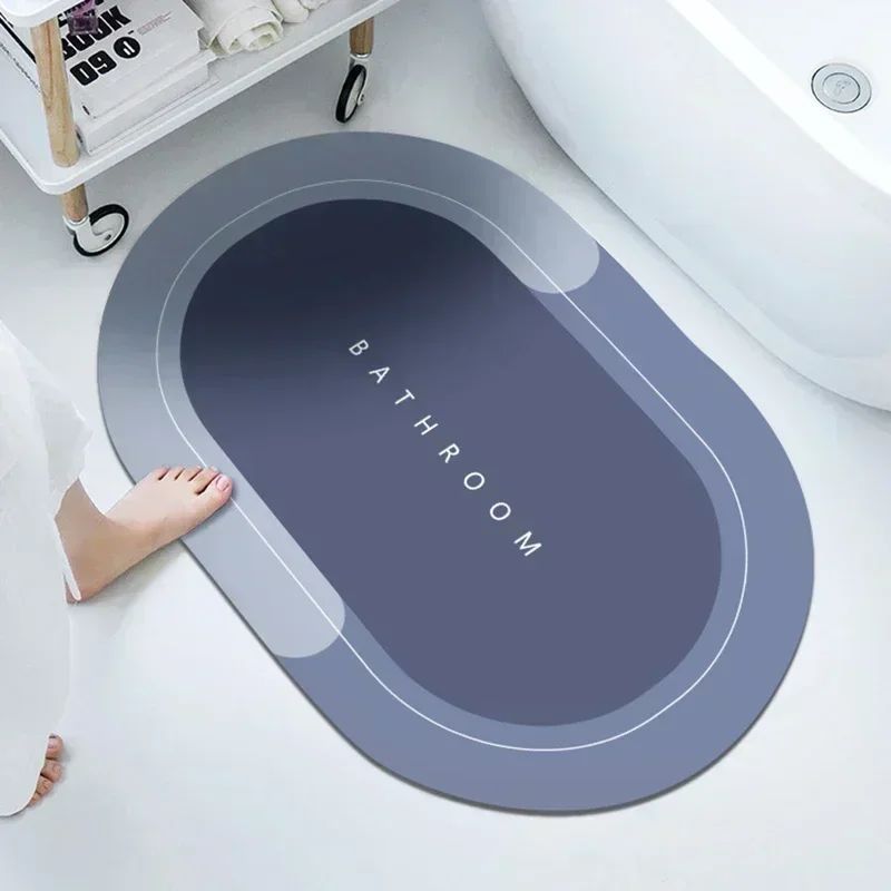 Quick Dry Bath Mats Super Absorbent Rug Bathroom Non Slip Bath Rug Toilet Carpet Front Entrance Door Mat Tapetes De Baño