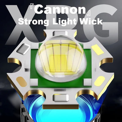 Portable Strong Light LED Flashlight Rechargeable Telescopic Zoom Torch Safety Emergency Light for Outdoor Camping Cycling Lamp