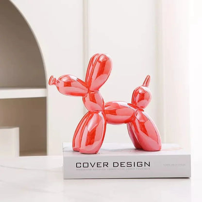 11/21CM Mini Ceramic Balloon Dog Sculpture Abstract Ornament Study Room Statue Home Office Accessories Festival Decoration ?