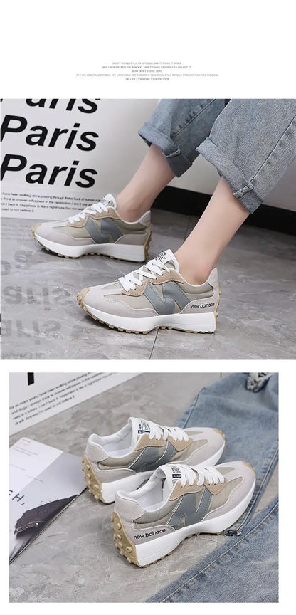 Tênis Feminino Casual Moda Respirável Caminhada Chato Tênis Feminino 2025 Academia Vulcanizado Branco Calçado Feminino