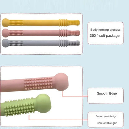 Brinquedo de Mastigar Seguro para Bebês, Mordedor de Silicone para Dentes Molares, Mordedores para Bebês, Alça de Silicone Molar para Bebês, Brinquedo de Segurança para Bebês