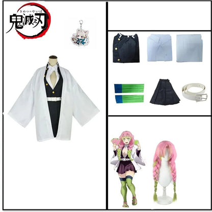 Volwassen Kinderen Anime Demon Moordenaar Kanroji Mitsuri Cosplay Kostuum Kisatsutai Sexy Vrouwen Halloween Kostuum