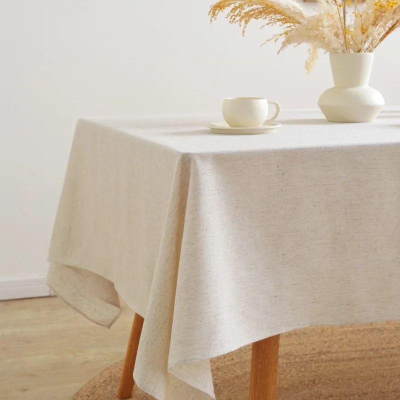 Cotton Linen Tablecloth for Wedding Home Party Dining Banquet Decoration Flax Fabric Table Cloth Luxurious Table Cover