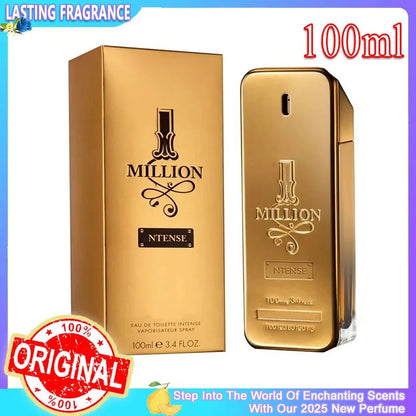 Perfume Men's Woody Perfume Golden Million Gold Brick Extrait - Men's Long-Lasting 100ml  Perfume Pray Fragrance Cologne