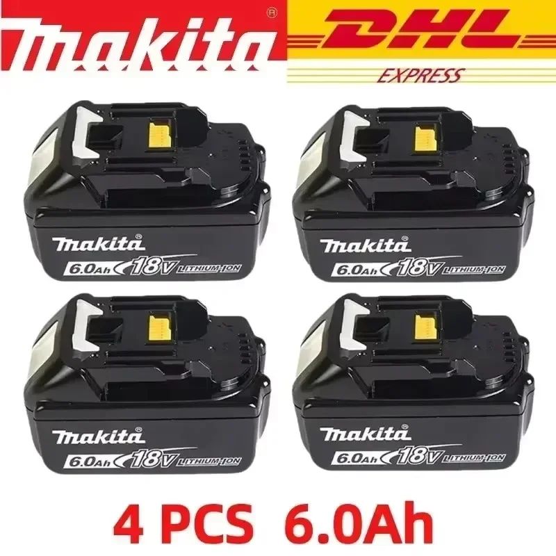 Bateria recarregável Makita 18V 6.0AH 9.0AH 100% original, bateria para ferramenta elétrica Makita BL1840 BL1830B BL1830B, carregador 18V