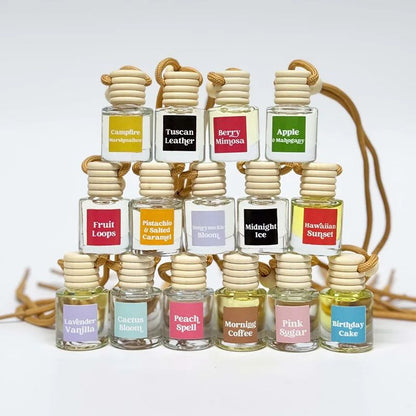 Universal Car Essential Oil Diffuser Air Freshener Hanging Perfume Bottle Auto Interior Rearview Mirror Ornament Hanging Pendant