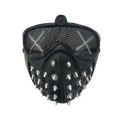 ComicsDog Mask Halloween Masks Punk Rivet Cyborg Mask Party Cosplay Masks Anime Horror Masque Half Face Steampunk Demon Cosplay