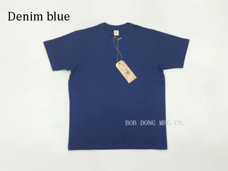 BOB DONG 300gr Basic Tee Shirts Summer Heavyweight Cotton Men's Plain T-Shirts