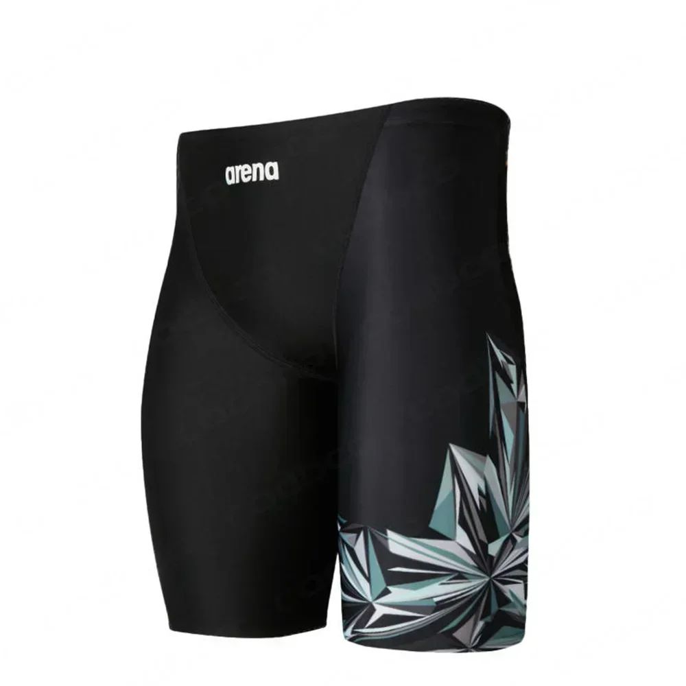 New Men Swim Jammer Swimming Trunks Professional Swim Surf Trunks Summer Beach Lycra Quick Dry Uv Protection Gym Tights Shorts