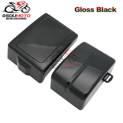 Motorcycle Black Battery Side Fairing Frame Covers Cap For Harley Dyna Street Fat Bob Super Glide Wide Glide Switchback FLD FXD