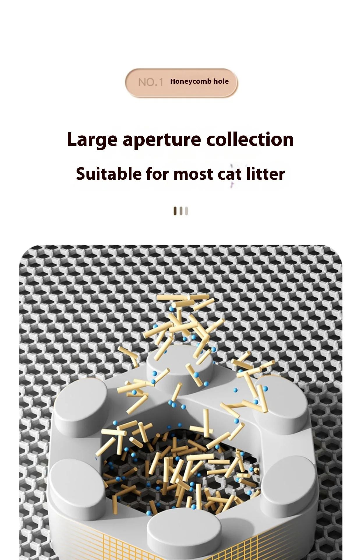 Tapete Higiênico para Gatos, Design de 2 Camadas, Tecnologia Premium de Retenção de Areia, Base Impermeável, Protetor de Chão Antiderrapante para Gatinhos Internos