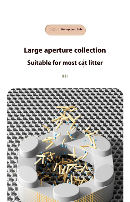 Tapete Higiênico para Gatos, Design de 2 Camadas, Tecnologia Premium de Retenção de Areia, Base Impermeável, Protetor de Chão Antiderrapante para Gatinhos Internos
