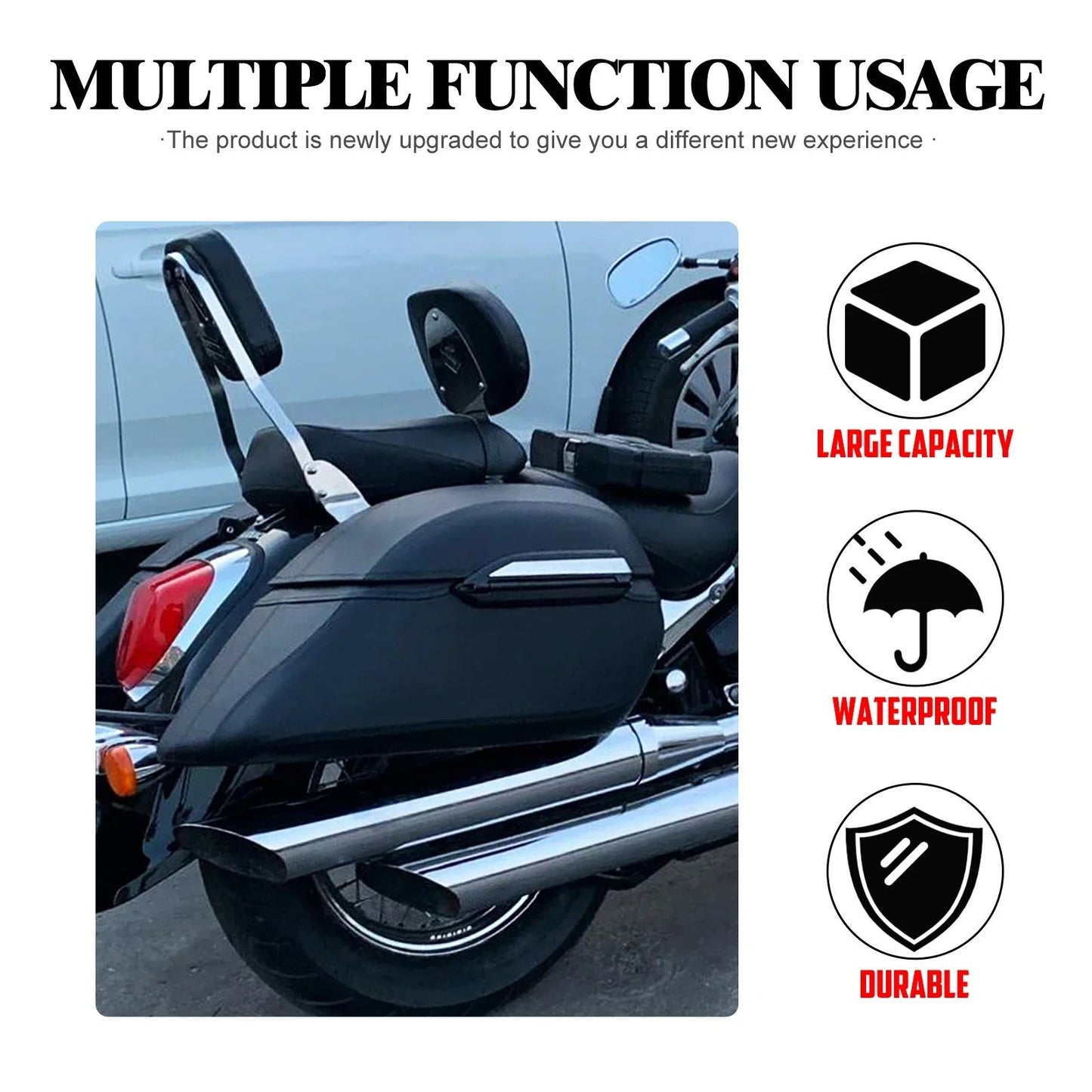 Malas Laterais Rígidas Universais para Motocicleta 42L Baús Clássicos Bagagem de Montagem para Harley para R1200GS R1250GS DS400 Shadow 400 750