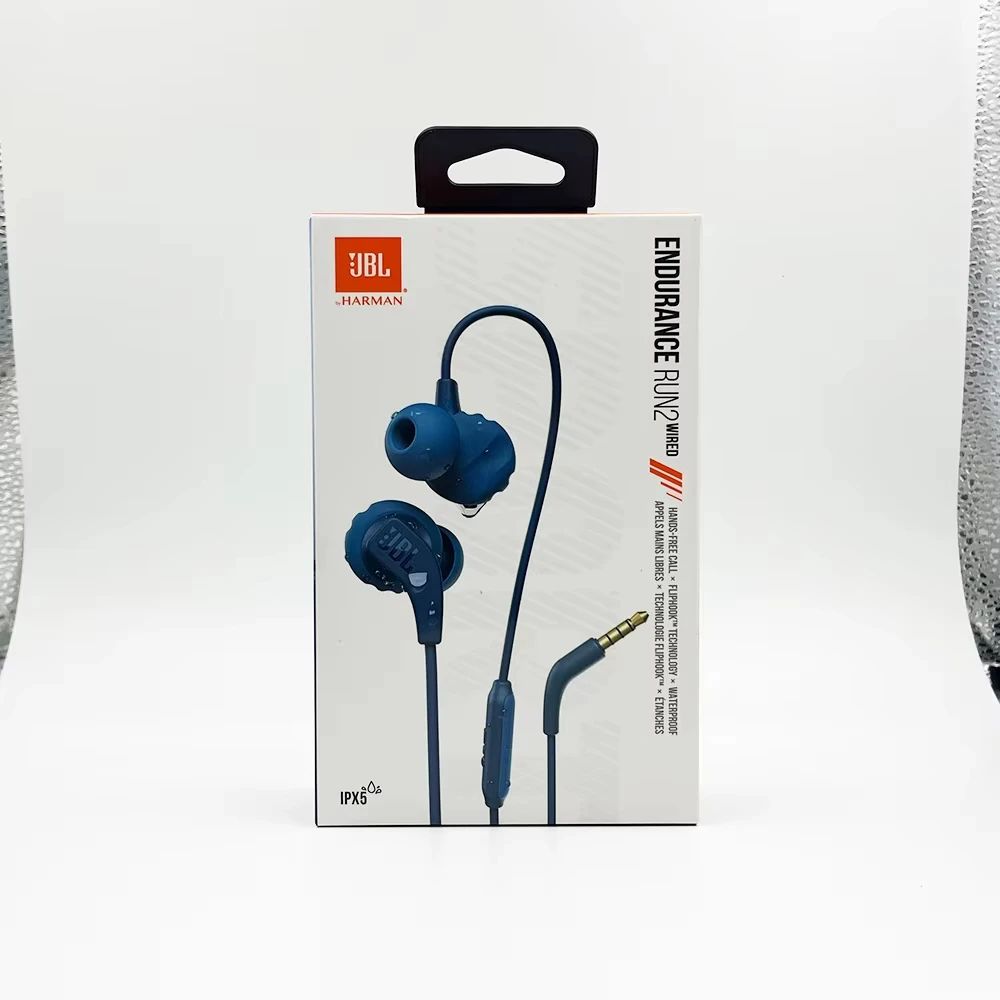 Fone de ouvido com fio intra-auricular Original JBL Run2 Esportes jogos esports dedicado 3,5 mm orifício redondo com controle de fio para computador laptop celular