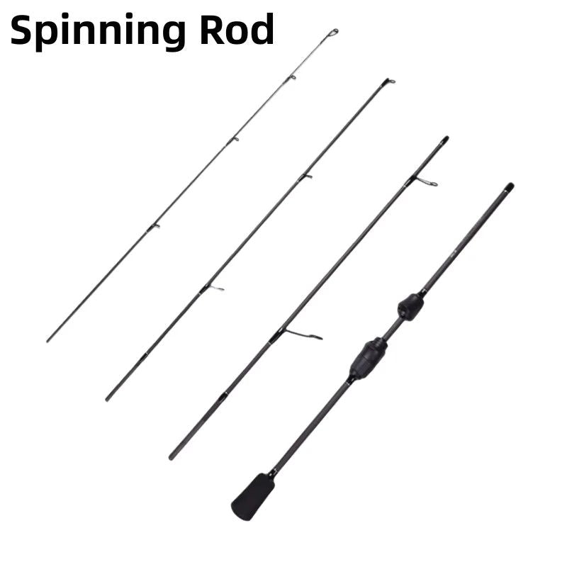 Vara de Pesca Mavllos Resolute Light BFS para Arremesso, Isca 0.8-7g, Linha 2-6lb, Ponta Sólida Rápida, 4 Seções, Carbono, para Pesca de Robalo e Spinning