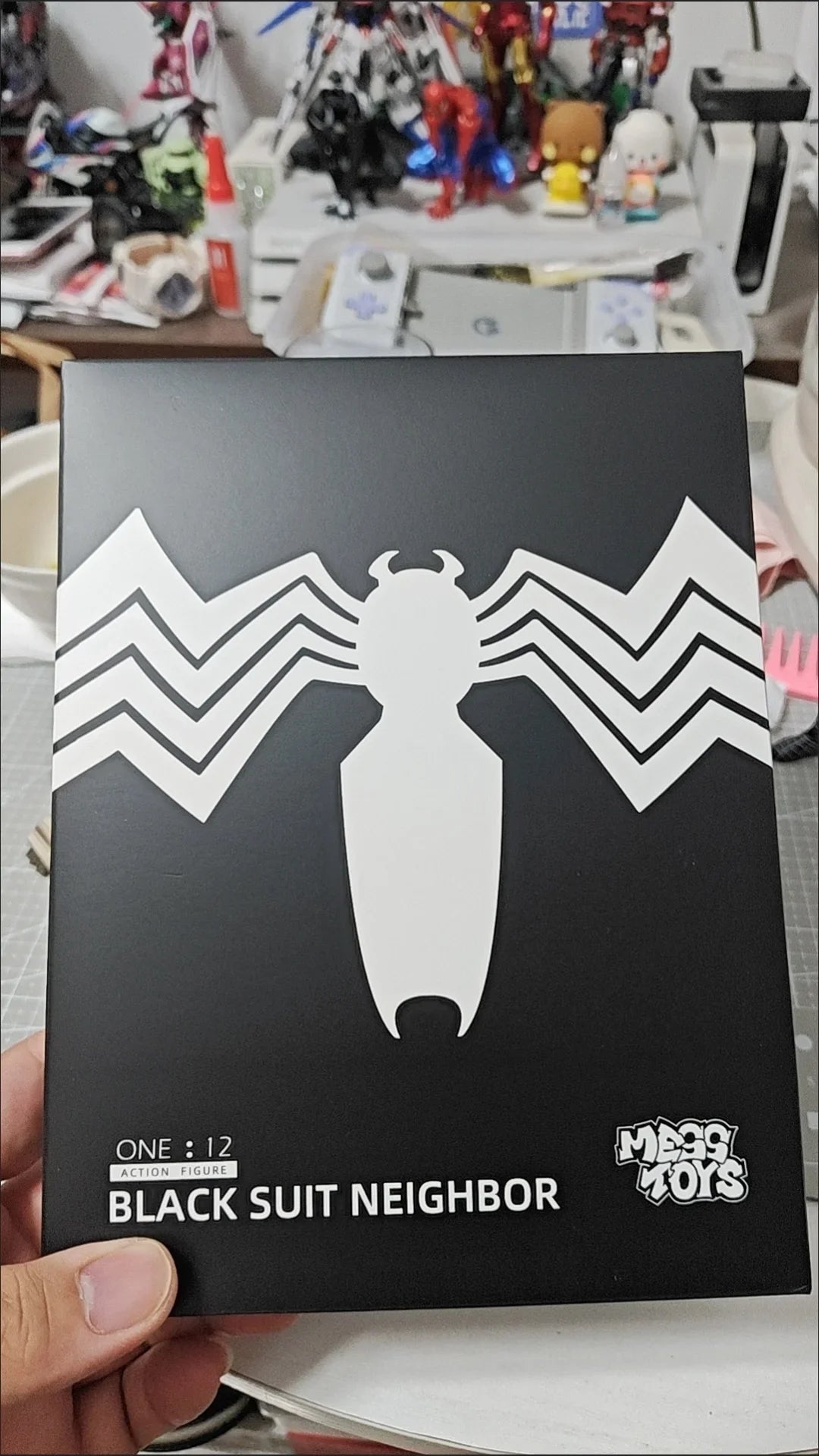 Hot Mess Toys Boneco de Ação do Homem-Aranha Preto Anime Aranha Terno Vermelho Preto Vizinho Simbionte Aranha Escarlate Cc Toys Brinquedo de Presente