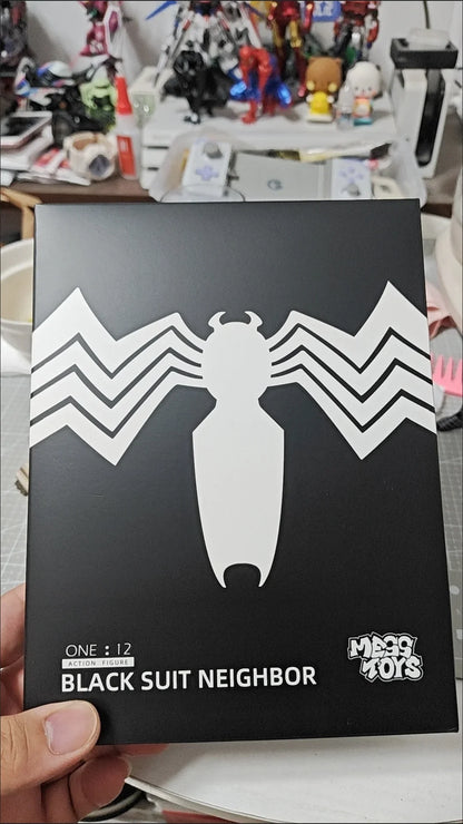 Hot Mess Toys Boneco de Ação do Homem-Aranha Preto Anime Aranha Terno Vermelho Preto Vizinho Simbionte Aranha Escarlate Cc Toys Brinquedo de Presente