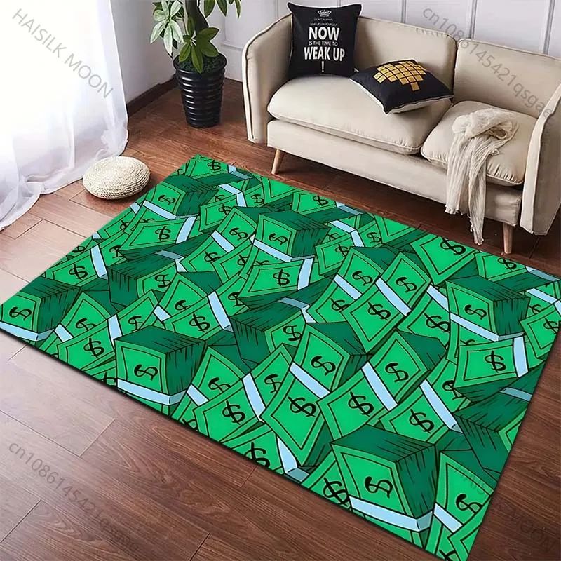 Dollar Printed Carpet for Living Room Bedroom Creative Doormat Home Decor Non-slip Floor Mat Large Size Fast Shipping