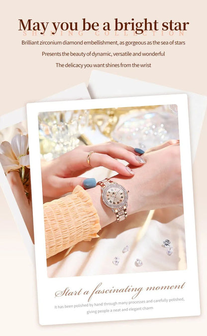 OLEVS Watch Women Fashion Elegant Stainless Steel Waterproof Quartz Wristwatch Luxury Ladies Dress Watches