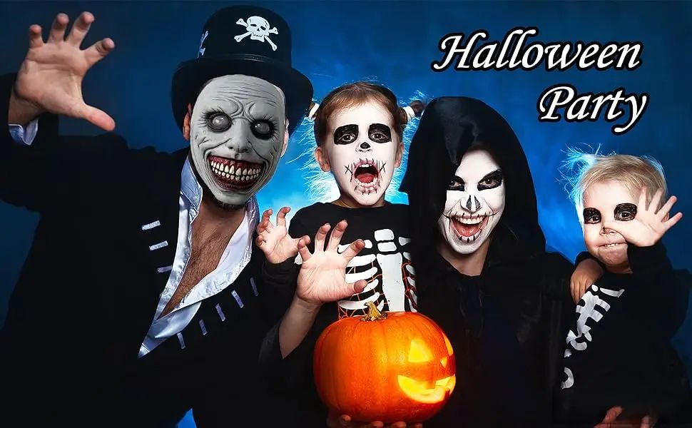 1-10PCS Halloween Smile Demon Mask for Exorcist Cosplay Party Ghost Costume and Haunted House Decoration Party Prop