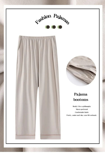 Men's Modal Sleepwear Loose Fit Casual Thin Home Pants Spring Autumn Summer Comfortable Lightweight Men's Drawstring Sweatpants