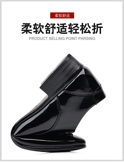 Luxury Business Oxford Leather Shoes Men Breathable Patent Leather Formal Shoes Plus Size Man Office Wedding Flats Male Black