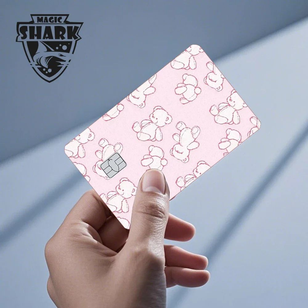 Magic Shark Sugar Daddy Meme Poke Money Funny Sticker Cover Skin Protective for Small Large Chip Credit Debit Card