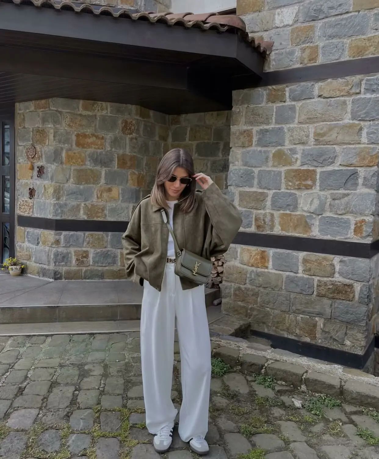 Fall Winter Pilot Jacket Batwing Sleeve Zipper Loose Fleece Outerwear Casual Top for Women Comfortable Soft Fabric Coat