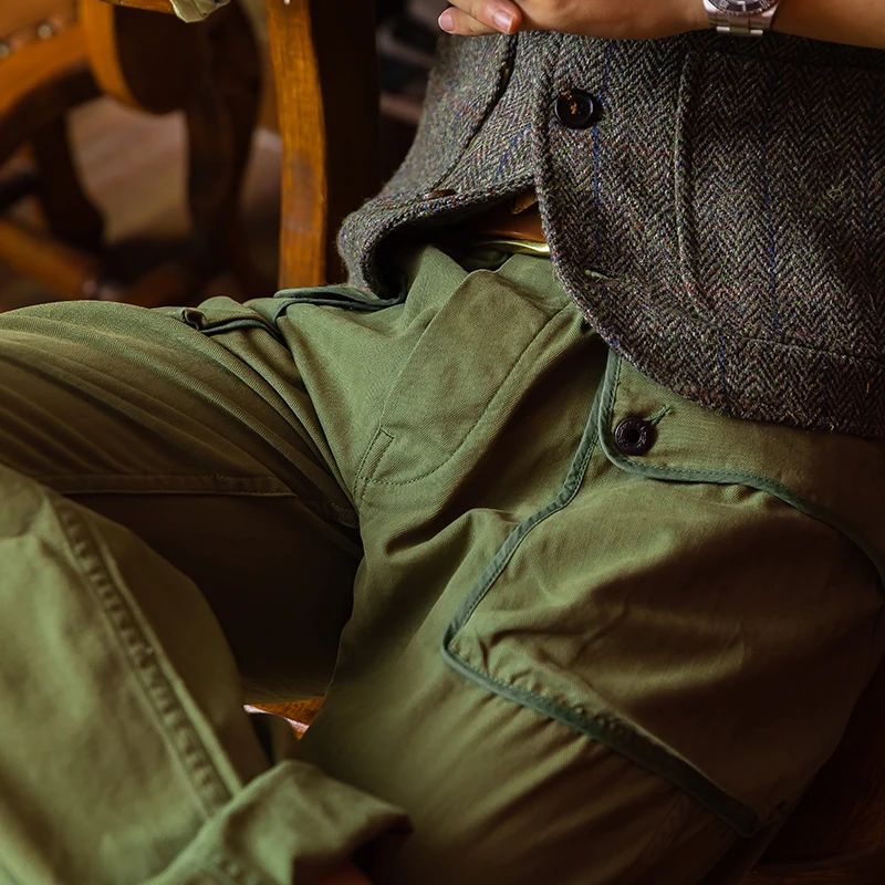 Red Tornado P-44 Monkey Pants Men's Military Style HBT Cargo Trousers Army Green