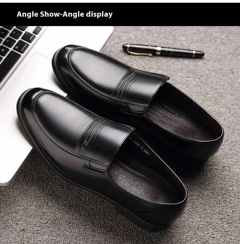 Mens 6CM Height Increase Dress Shoes Fashion Pointed Toe Business Casual Elevator Shoes Leather Oxfords Shoes Zapatos De Hombre