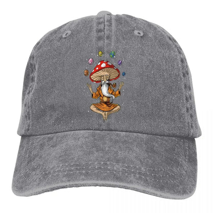 Boné de Beisebol Masculino Lavado Cogumelo Mágico Buda Trucker Bonés Snapback Chapéu de Pai Psychonauts Rasputin Chapéus de Jogo de Ação
