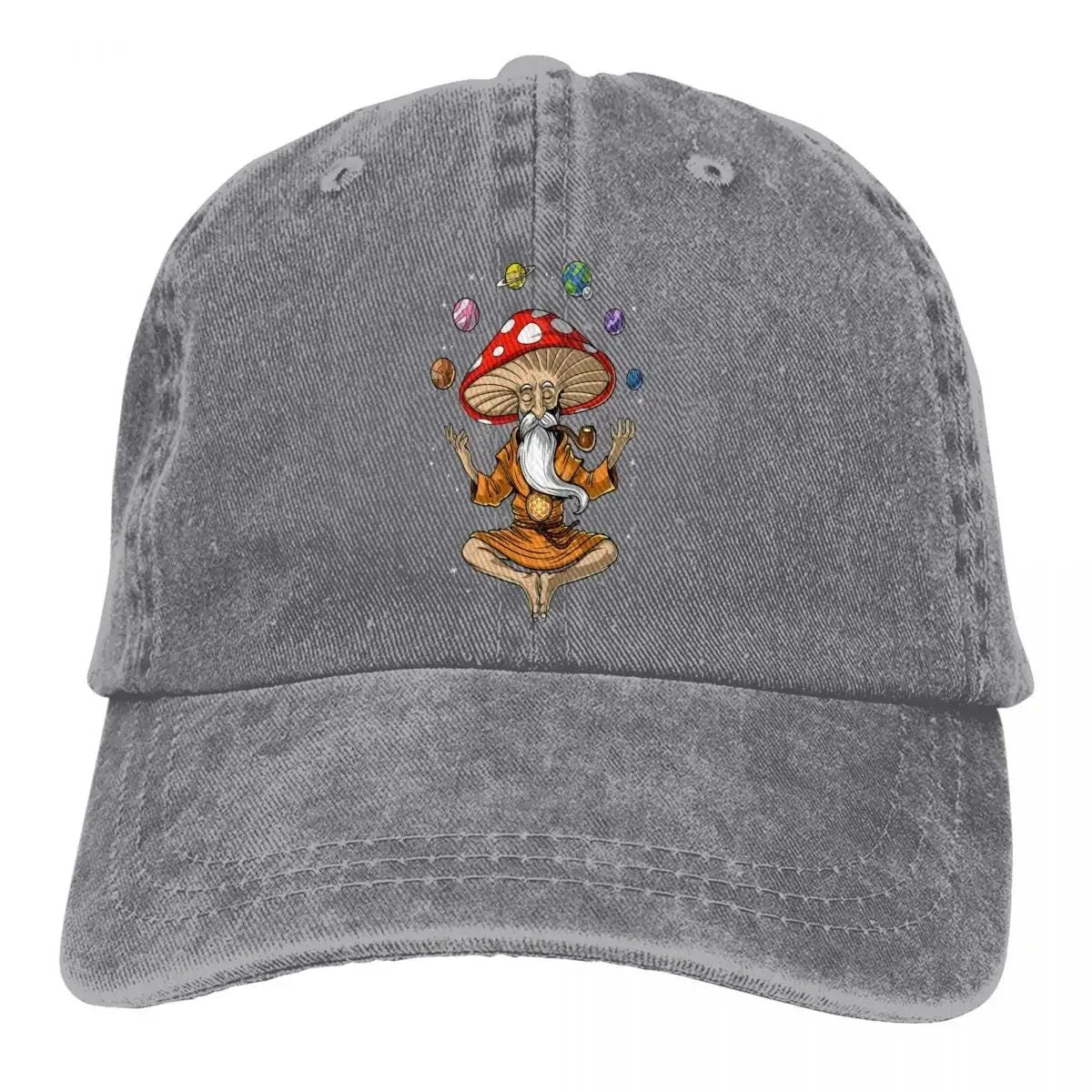 Boné de Beisebol Masculino Lavado Cogumelo Mágico Buda Trucker Bonés Snapback Chapéu de Pai Psychonauts Rasputin Chapéus de Jogo de Ação