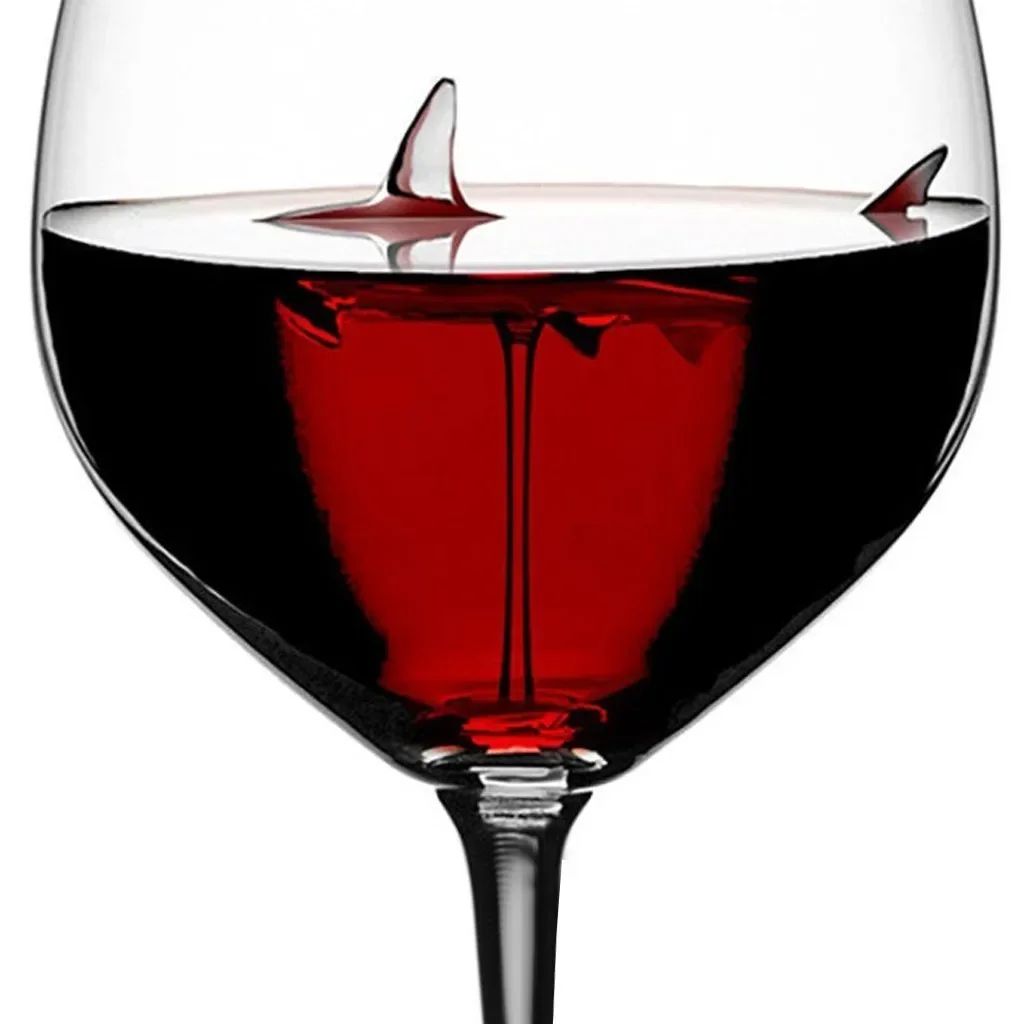 Taças de Vinho Tubarão Copo de Vidro Taça Europeia de Vinho Tinto Garrafa de Água Cálice Decoração de Festa de Casamento Presente 300ml