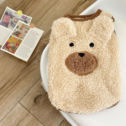 1.5-11.5kg Roupa de Inverno para Cães Suéter Colete de Pelúcia Macia para Teddy Bear Roupa Quente para Animais de Estimação Roupas Fofas para Teddy Schnauzer Roupas para Filhotes