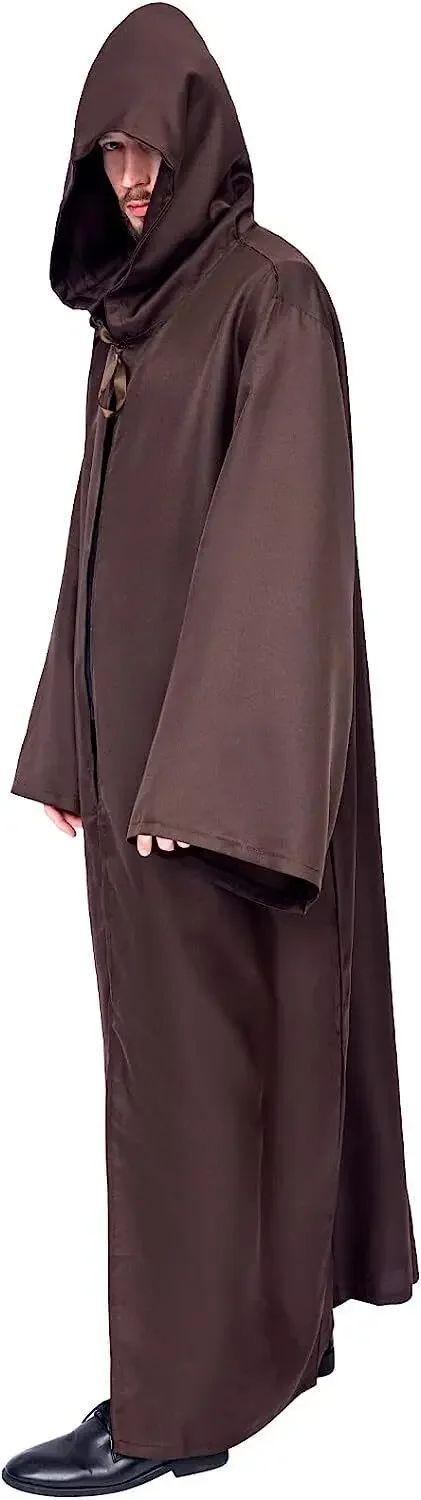 Halloween Aldult Jedi Knight Cosplay dark Cape Vader Cape avec chapeau guerre à capuche noir marron Cape mascarade fête Costume