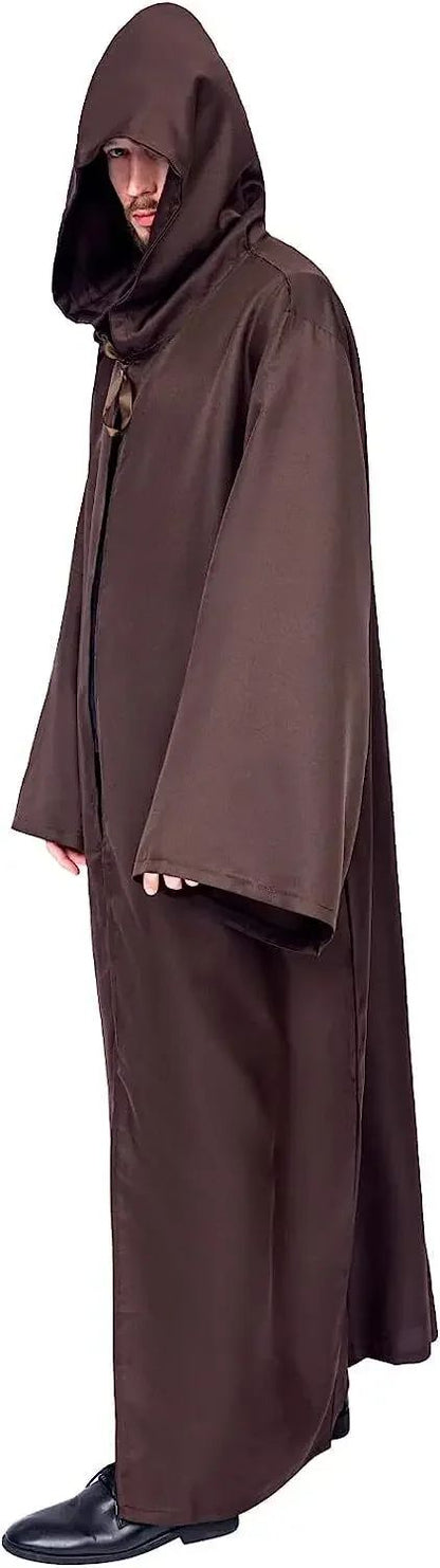Halloween Aldult Jedi Knight Cosplay dark Cape Vader Cape avec chapeau guerre à capuche noir marron Cape mascarade fête Costume