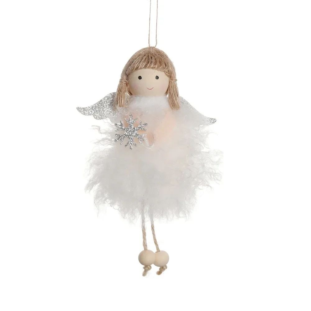 Christmas plush antlers angel girl pendant Christmas tree pendant creative doll pendant gift