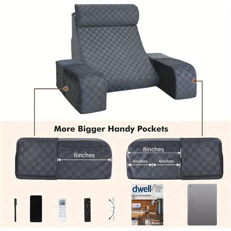 Home Bed Reading Pillow Cushion Adjustable Adult Headrest Pillow Perfect for Watching TV Reading Gaming or Resting Decoration ??