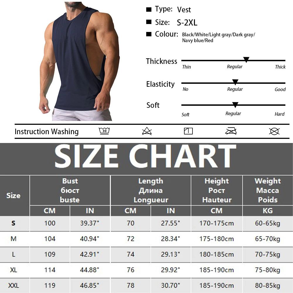 Men's Summer Fitness Tank Top Men Jogging Bodybuilding Sleeveless Shirt Breathable O-Neck Casual Male Vest Clothing