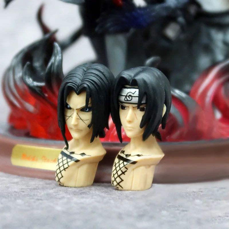 Naruto Anime Figure Uchiha Itachi Boneco de Ação de Pvc Naruto Shippuden Uchiha Itachi e Corvo Coleção Modelo de Brinquedo 25cm
