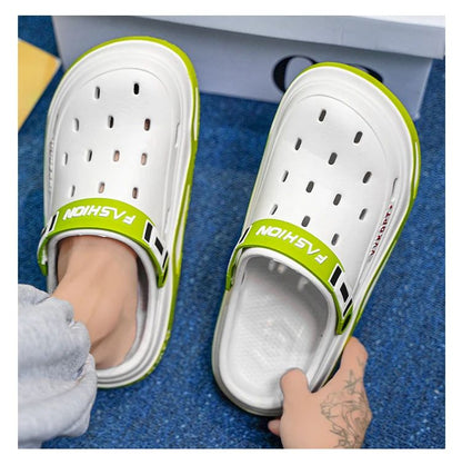 New fashion sandals Men's EVA casual comfortable hole garden shoes outdoor men's beach sandals indoor home unisex slippers