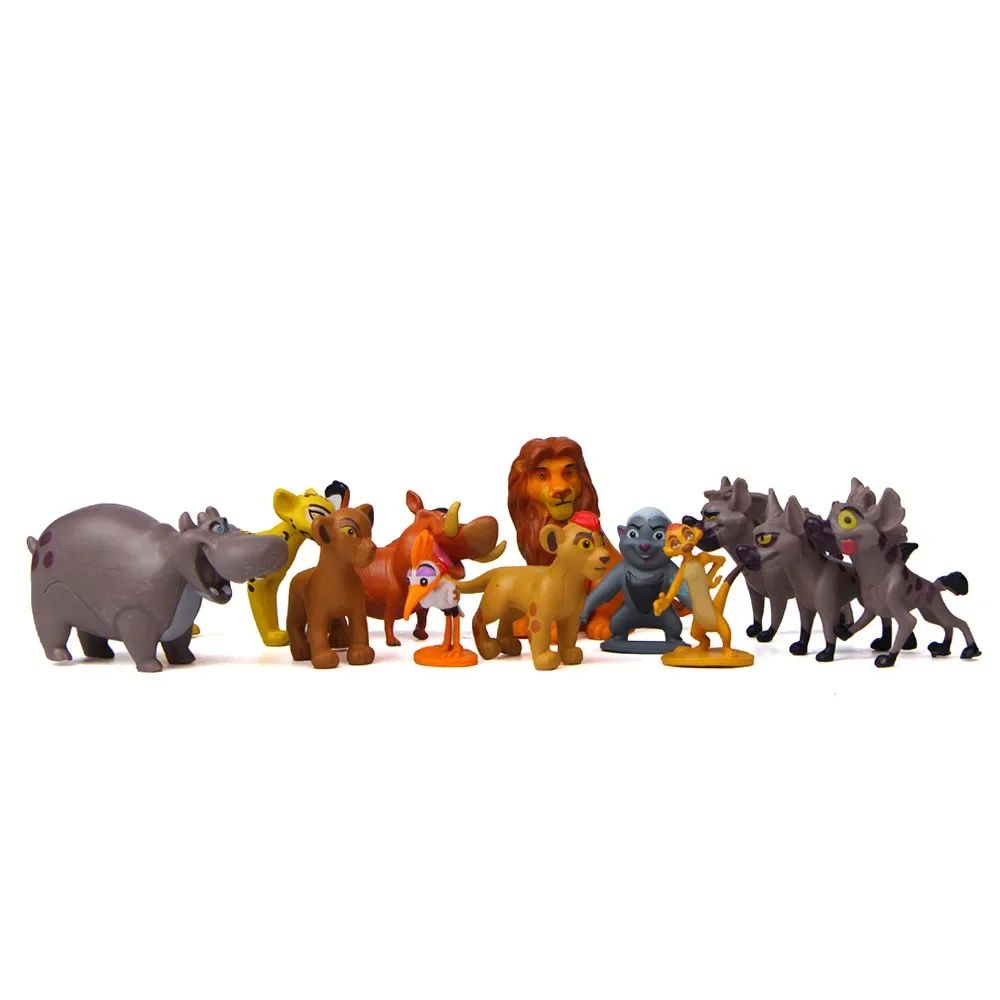 12 Peças/Conjunto Anime Desenho Animado A Guarda do Leão Rei Kion Simba PVC Figuras de Ação de Alta Qualidade Bunga Beshte Fuli Ono Bonecos de Brinquedo